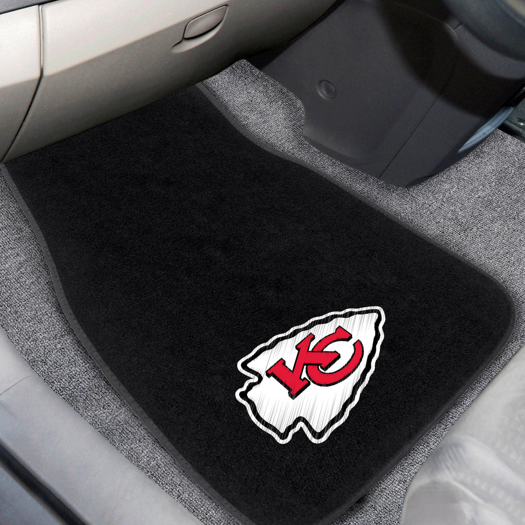 Fanmats - NFL - Kansas City Chiefs 2-pc Embroidered Car Mat Set 17''x25.5''