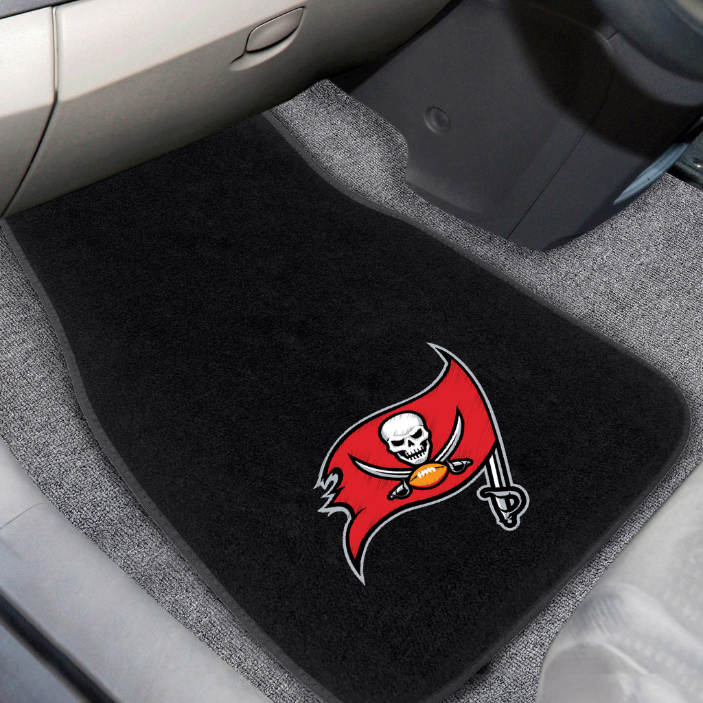 Fanmats - NFL - Tampa Bay Buccaneers 2-pc Embroidered Car Mat Set 17''x25.5''
