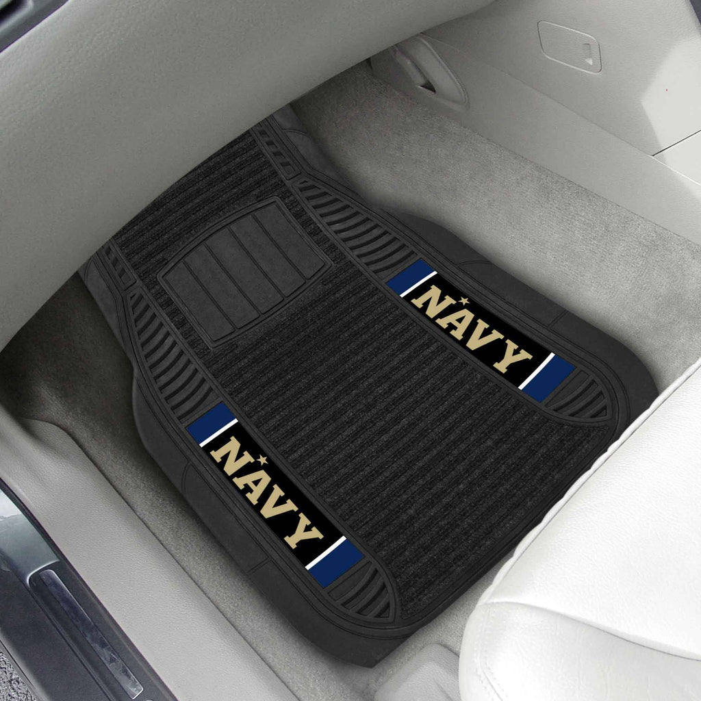 Fanmats - U.S. Naval Academy 2-pc Deluxe Car Mat Set 21''x27''