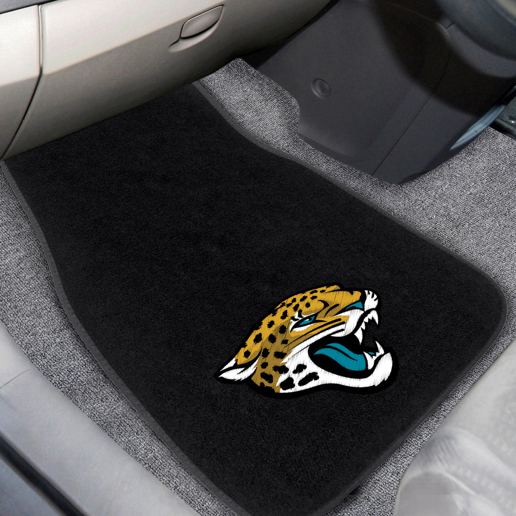 Fanmats - NFL - Jacksonville Jaguars  2-pc Embroidered Car Mat Set  17''x25.5''