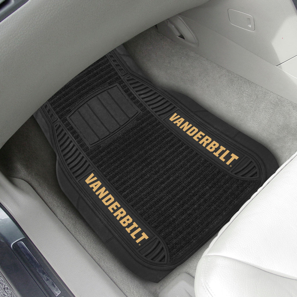 Fanmats - Vanderbilt University 2-pc Deluxe Car Mat Set 21''x27''