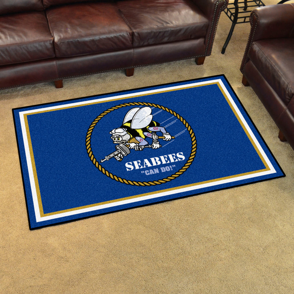 Fanmats - U.S. Navy - SEABEES 4x6 Rug 44''x71''