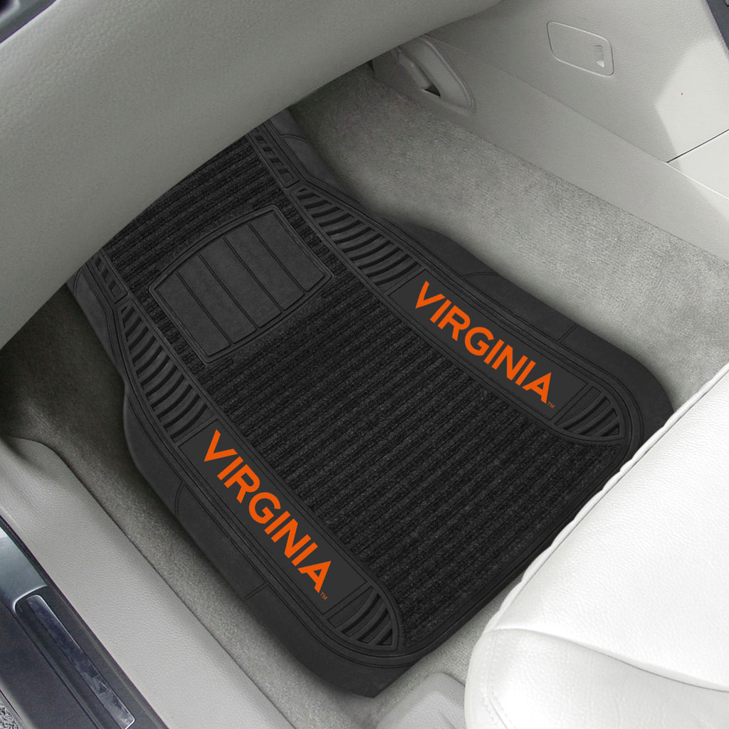 Fanmats - University of Virginia 2-pc Deluxe Car Mat Set 21''x27''