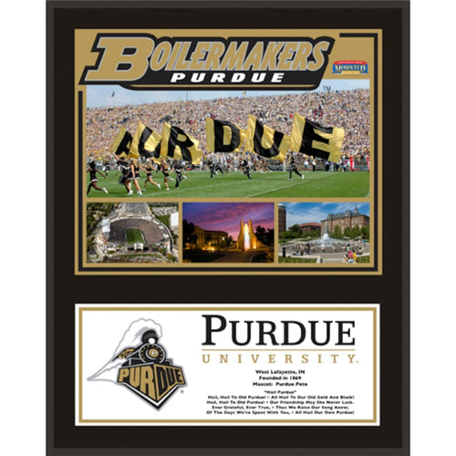 Purdue Boilermakers 12'' x 15'' Sublimated Team Plaque