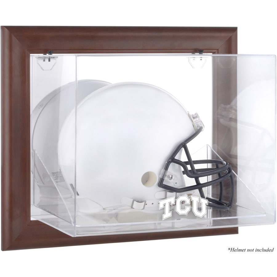 TCU Horned Frogs Brown Framed Wall-Mountable Helmet Display Case