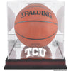 TCU Horned Frogs Mahogany Antique Finish Basketball Display Case with Mirror Back