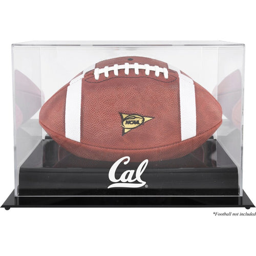 Cal Bears Black Base Team Logo Football Display Case with Mirror Back