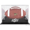Oklahoma State Cowboys Black Base Team Logo Football Display Case with Mirror Back