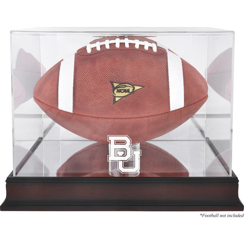 Baylor Bears Mahogany Base Logo Football Display Case with Mirror Back