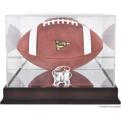 Maryland Terrapins Mahogany Base Logo Football Case with Mirror Back