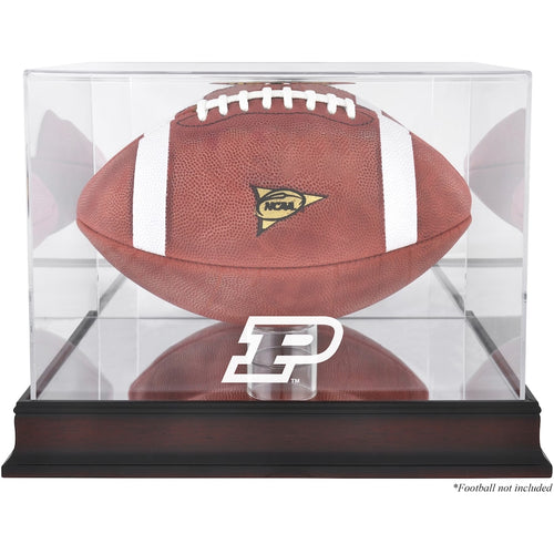 Purdue Boilermakers Mahogany Base Logo Football Case with Mirror Back