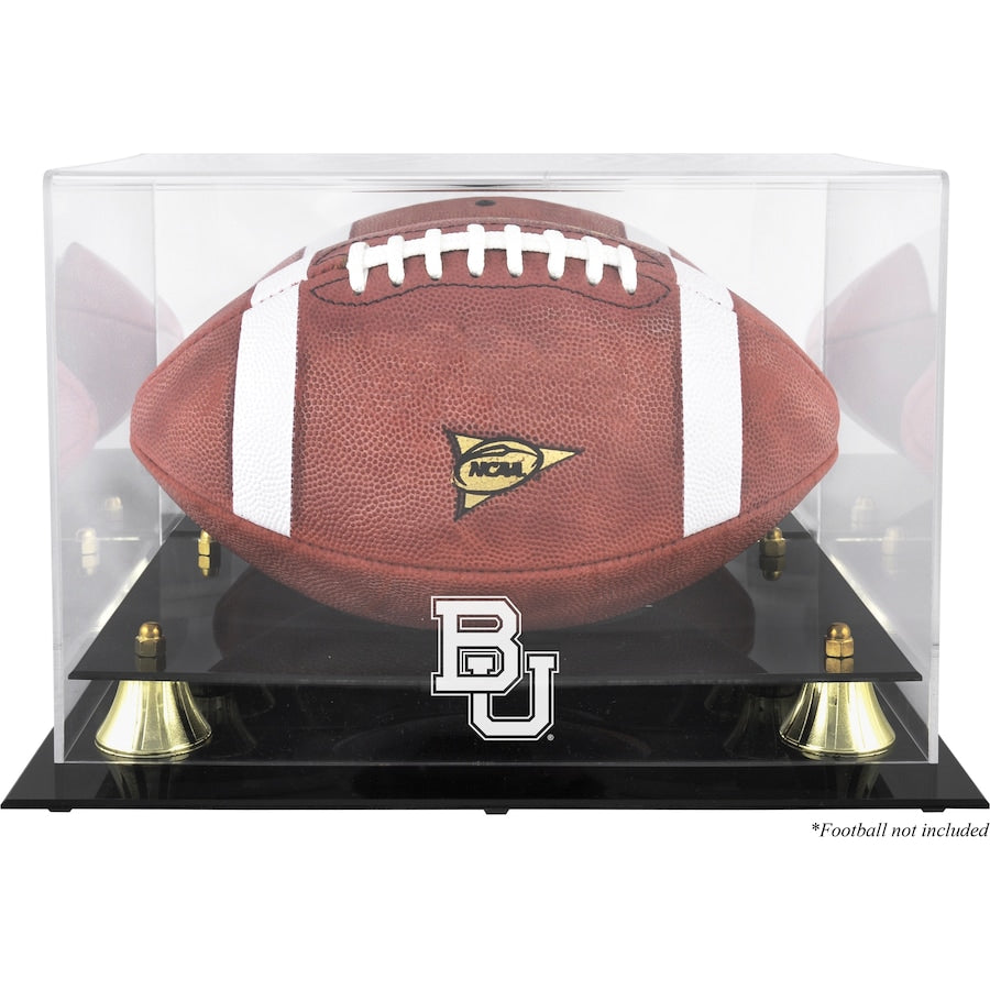 Baylor Bears Golden Classic Logo Football Display Case with Mirror Back