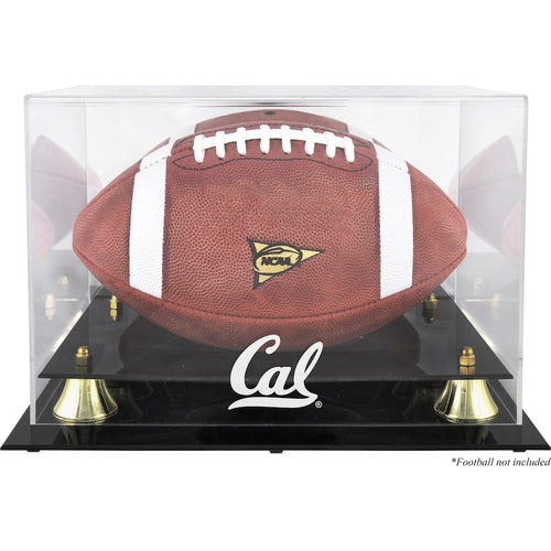 Cal Bears Golden Classic Logo Football Display Case with Mirror Back