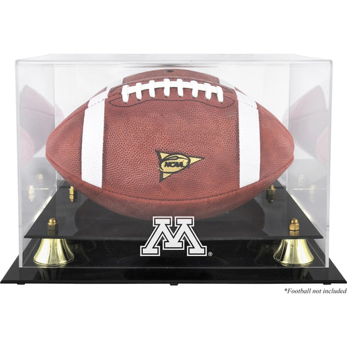 Minnesota Golden Gophers Golden Classic Logo Football Display Case with Mirror Back