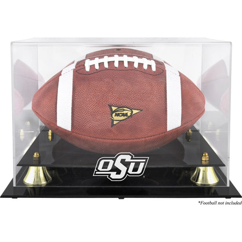 Oklahoma State Cowboys Golden Classic Logo Football Display Case with Mirror Back