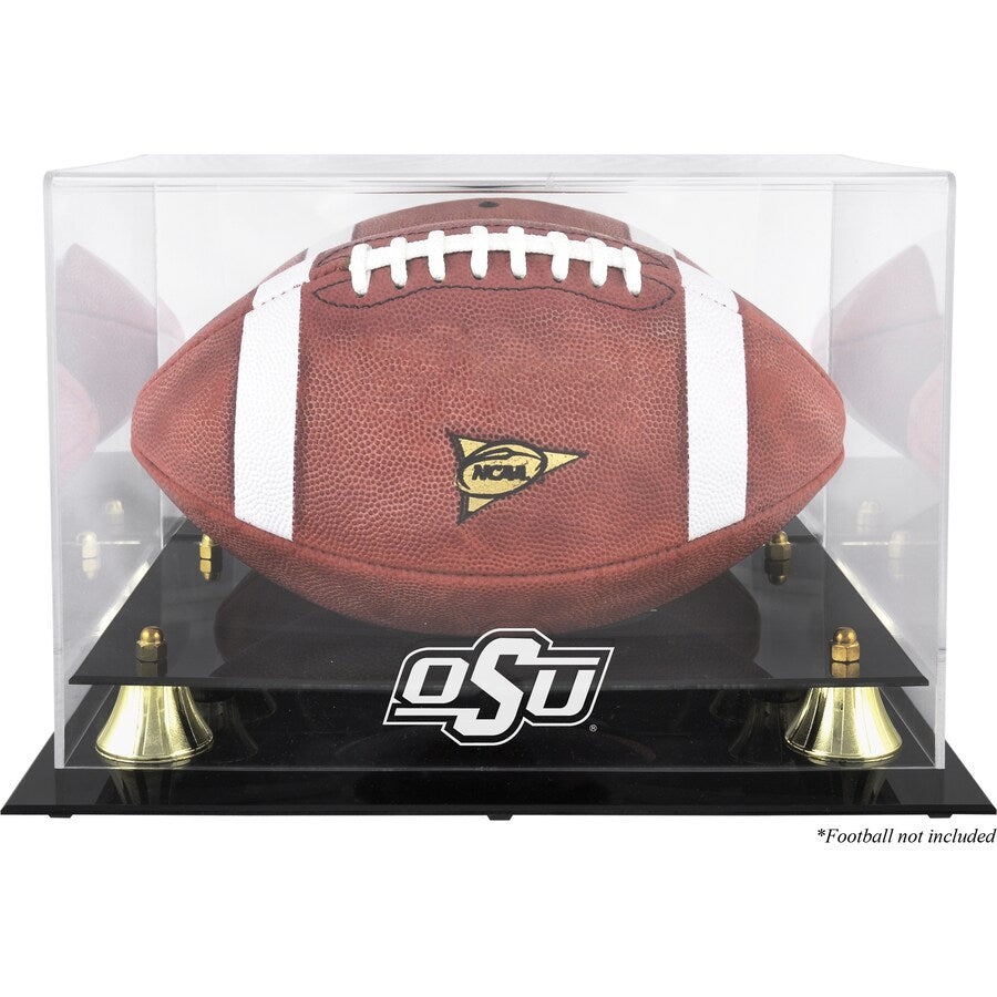 Oklahoma State Cowboys Golden Classic Logo Football Display Case with Mirror Back