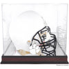 Clemson Tigers Mahogany Base Team Logo Helmet Display Case with Mirrored Back