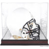 Oklahoma Sooners Mahogany Base Team Logo Helmet Display Case with Mirrored Back