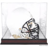 Oklahoma State Cowboys Mahogany Base Team Logo Helmet Display Case with Mirrored Back