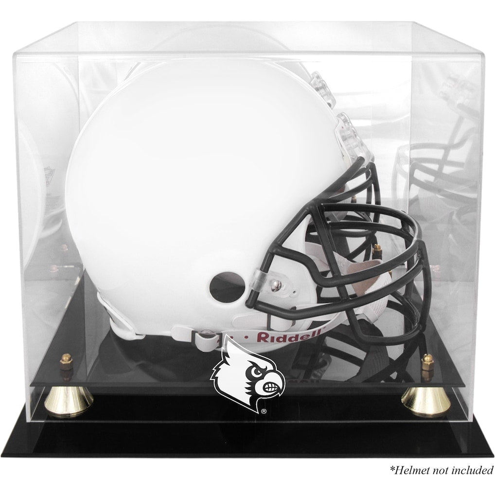 Louisville Cardinals Golden Classic Logo Helmet Display Case with Mirror Back