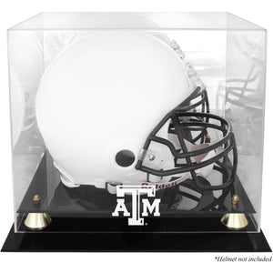 Texas A&M Aggies Golden Classic Team Logo Helmet Display Case with Mirrored Back