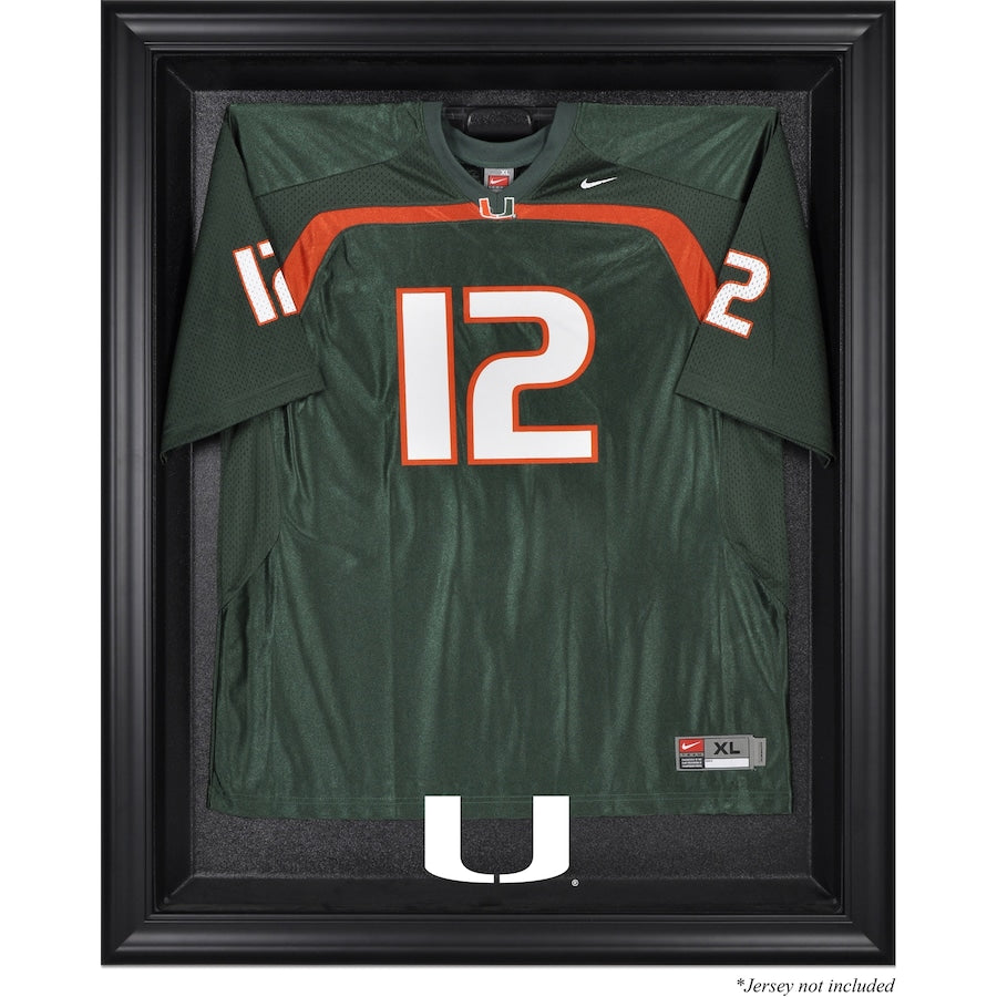 Miami Hurricanes Black Framed Logo Jersey Display Case