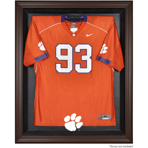 Clemson Tigers Brown Framed Logo Jersey Display Case