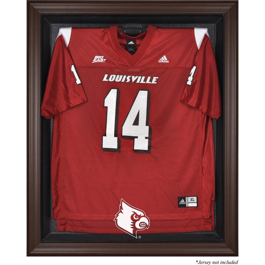 Louisville Cardinals Brown Framed Logo Jersey Display Case