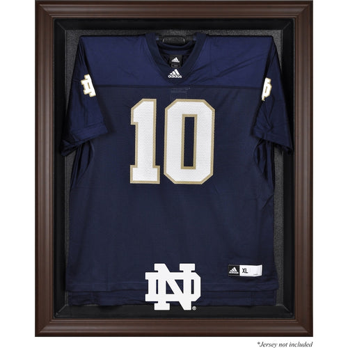 Notre Dame Fighting Irish Brown Framed Logo Jersey Display Case