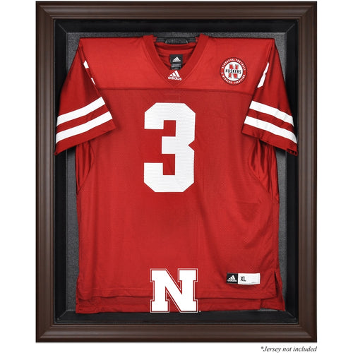 Nebraska Huskers Brown Framed Logo Jersey Display Case
