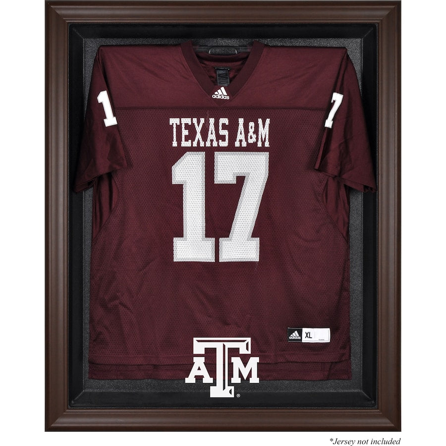 Texas A&M Aggies Brown Framed Logo Jersey Display Case