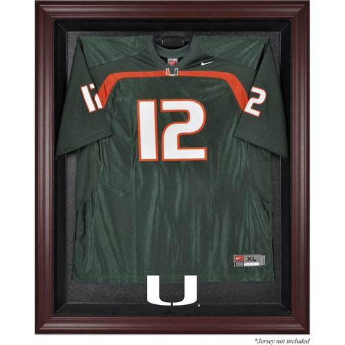 Miami Hurricanes Mahogany Framed Logo Jersey Display Case