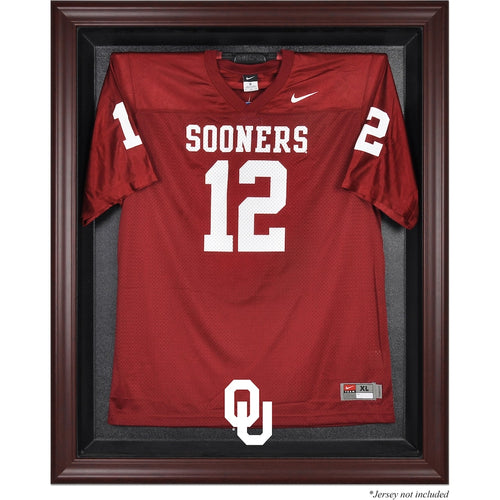 Oklahoma Sooners Mahogany Framed Logo Jersey Display Case
