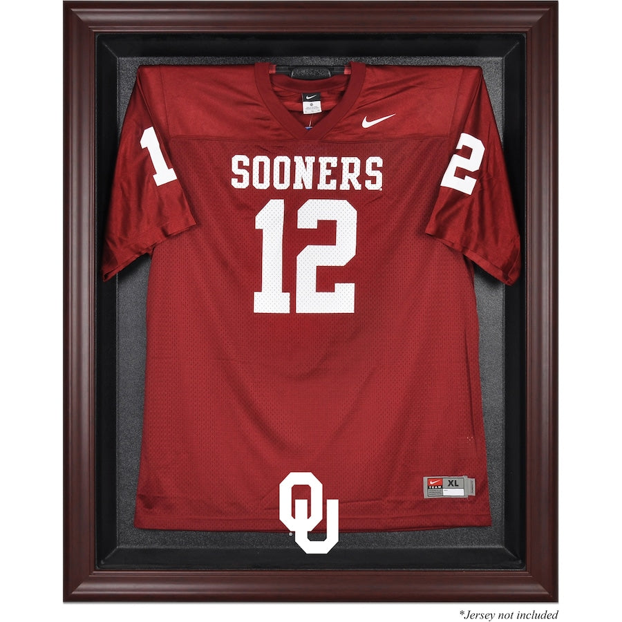 Oklahoma Sooners Mahogany Framed Logo Jersey Display Case