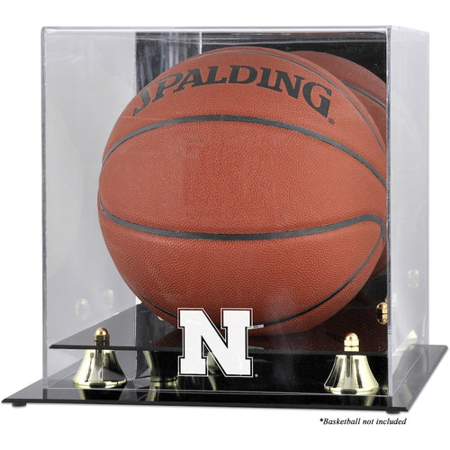 Nebraska Huskers Golden Classic Logo Basketball Display Case with Mirror Back