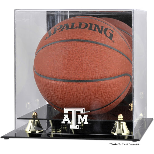 Texas A&M Aggies Golden Classic Logo Basketball Display Case with Mirror Back