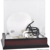 Michigan State Spartans Mahogany Logo Mini Helmet Display Case with Mirror Back