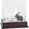 Oklahoma Sooners Mahogany Logo Mini Helmet Display Case with Mirror Back