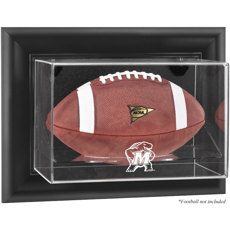 Maryland Terrapins Black Framed Wall-Mountable Football Display Case