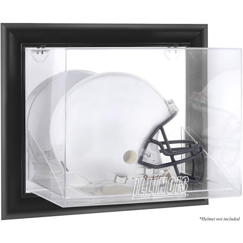 Illinois Fighting Illini Black Framed Wall-Mountable Helmet Display Case