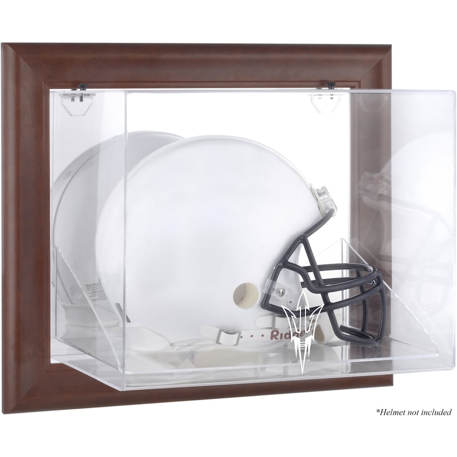 Arizona State Sun Devils Brown Framed Wall-Mountable Helmet Display Case