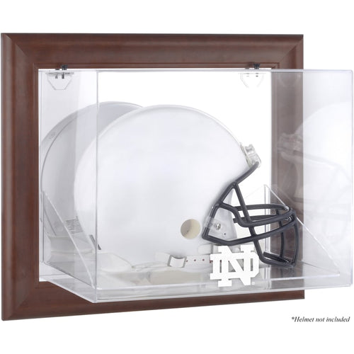 Notre Dame Fighting Irish Brown Framed Wall-Mountable Helmet Display Case
