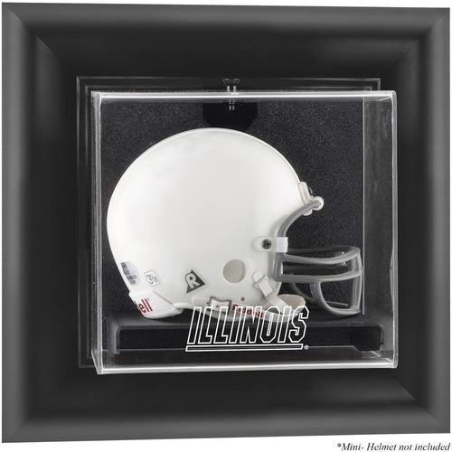 Illinois Fighting Illini Black Framed Wall-Mountable Mini Helmet Display Case