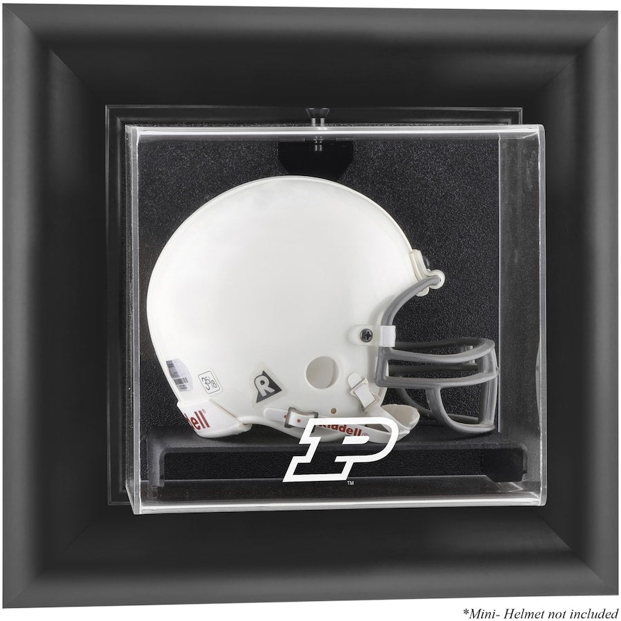 Purdue Boilermakers Black Framed Wall-Mountable Mini Helmet Display Case