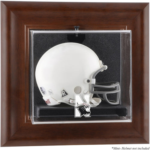 Northwestern Wildcats Brown Framed Wall-Mountable Mini Helmet Display Case