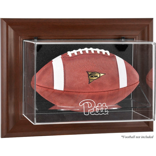 Pittsburgh Panthers Brown Framed Wall-Mountable Football Display Case