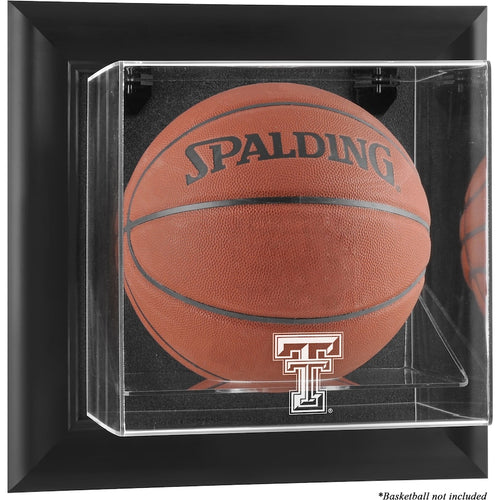 Texas Tech Red Raiders Black Framed Wall-Mountable Basketball Display Case