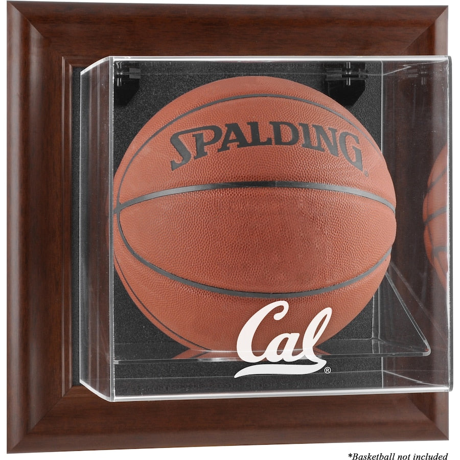 Cal Bears Brown Framed Wall-Mountable Basketball Display Case