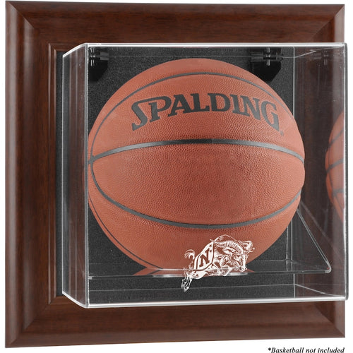 Navy Midshipmen Brown Framed Wall-Mountable Basketball Display Case