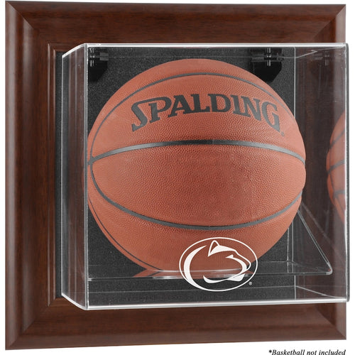 Penn State Nittany Lions Brown Framed Wall-Mountable Basketball Display Case